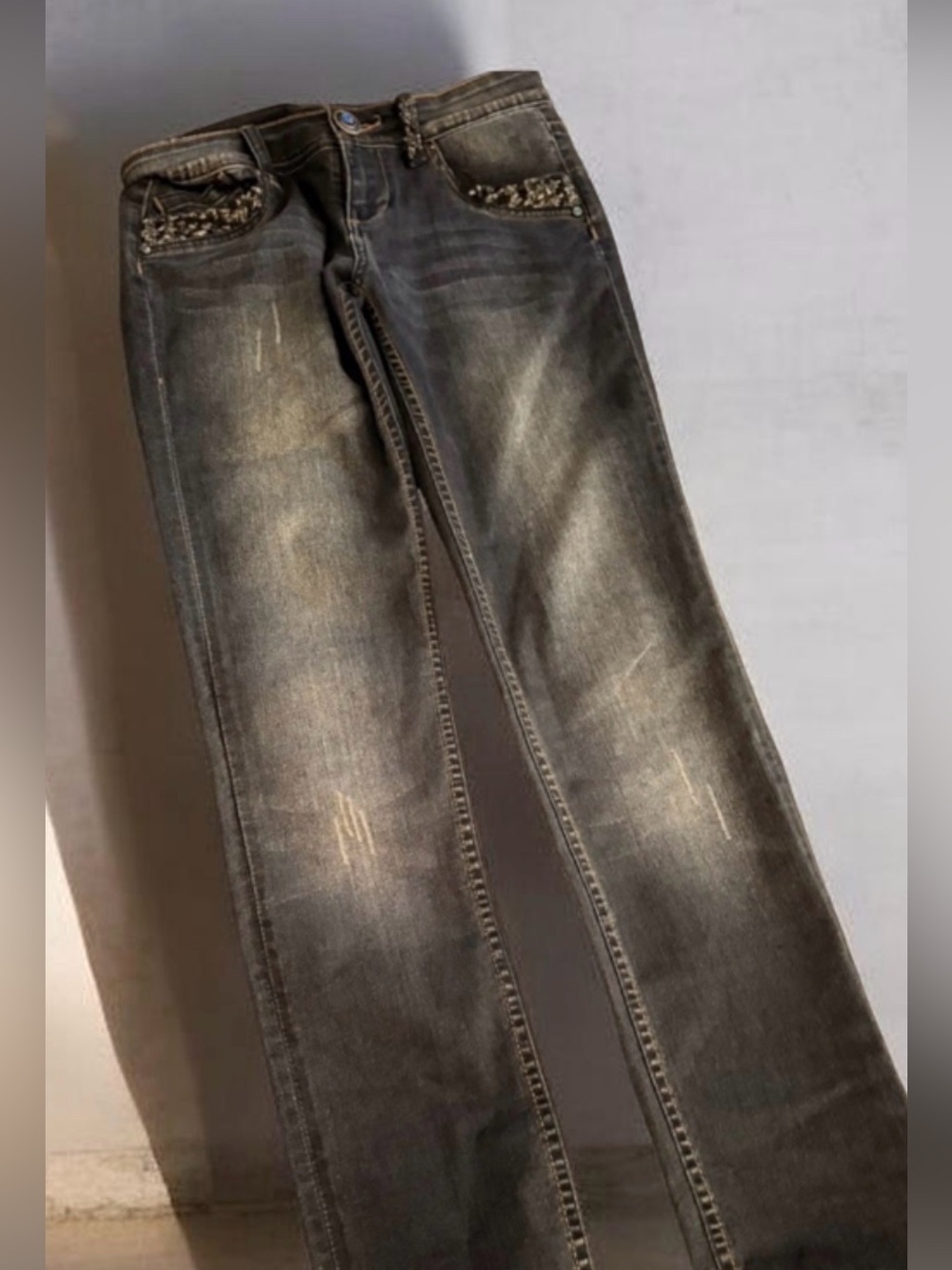 Desigual Black Straight Leg Jeans Classic Style - Picture 5 of 7